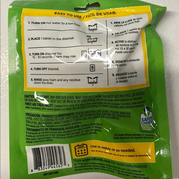 affresh 12-Count Citrus Garbage Disposal Cleaner (1 Year Supply) - Brand New! - Picture 4 of 7